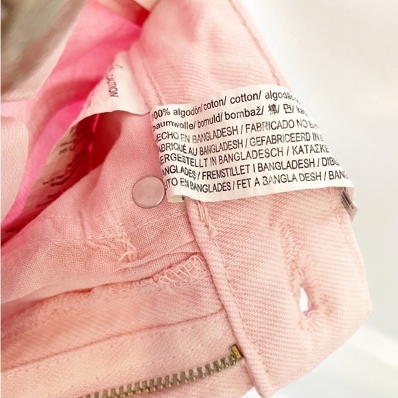 ZARA Pink White Ombré Denim Bermuda Shorts NEW Y2K Dad - Picture 6 of 8